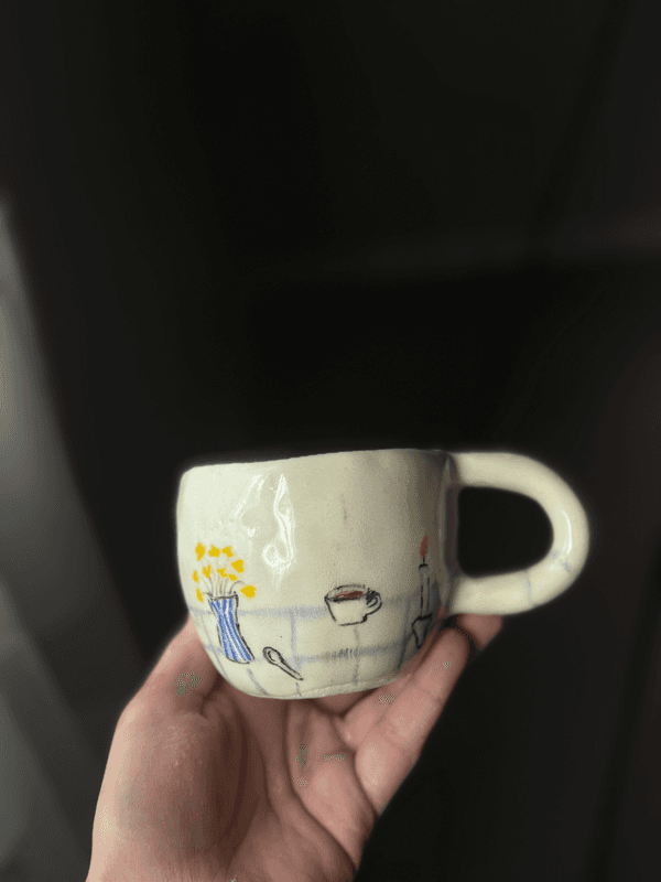 كوب الطاوله من متجر كوب الفخار