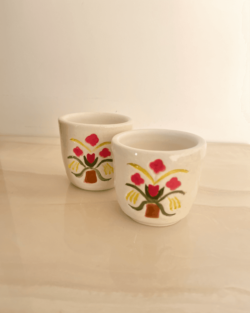 فنجان نقش قطري من متجر عجية للخزف والفخار