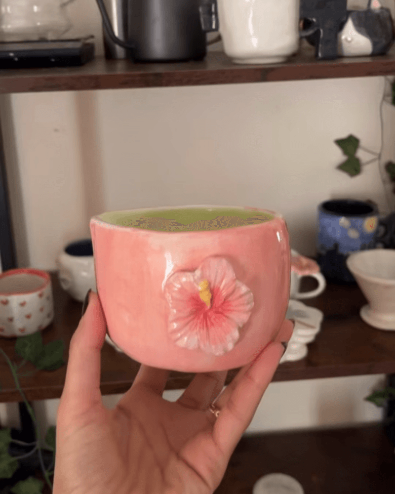 وعاء ماتشا بينكي💕 من متجر كلاي-ڤا