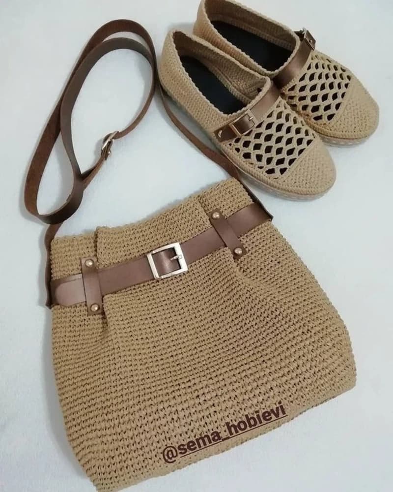 شنطة كروشيه خيش من متجر لوميرا