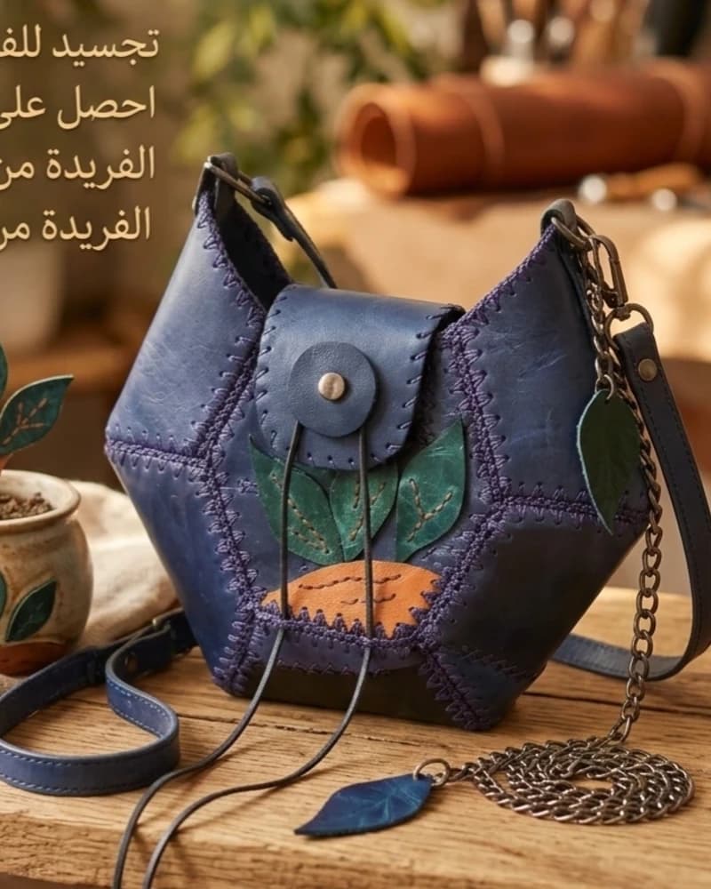 حقيبة اوراق الشجر من متجر جاليري علا للحقائب الهاند ميد