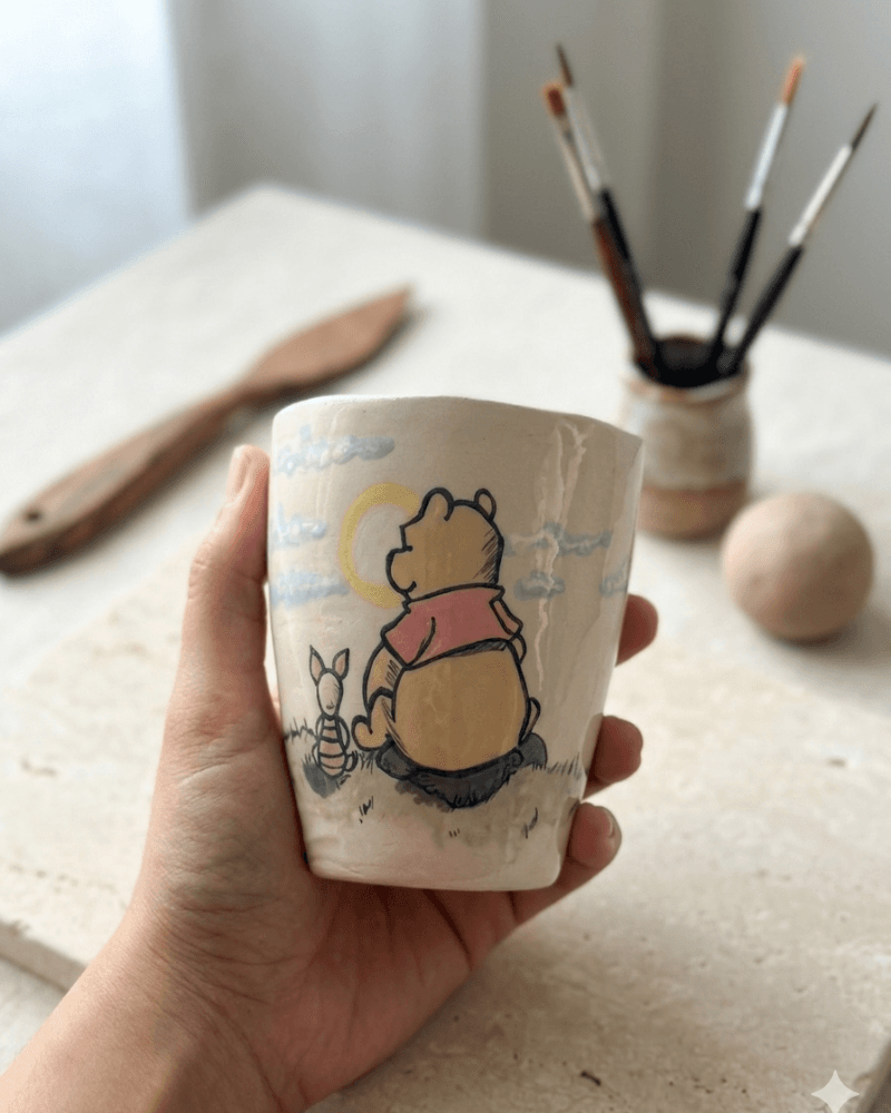 كوب ويني الدب يشاهد الغروب من متجر رحمة استديو